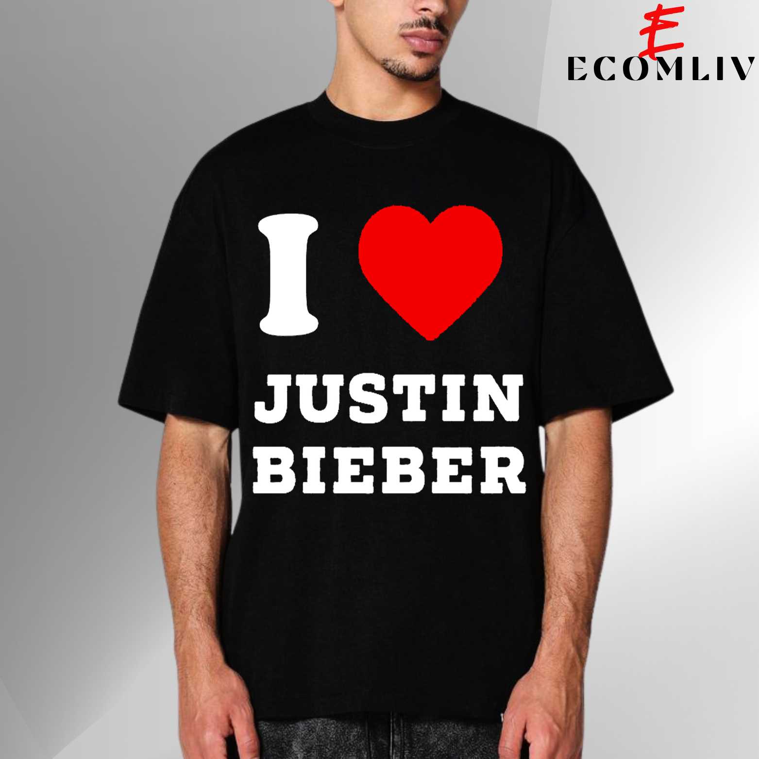 I Love Justin Bieber T-Shirt, Unisex T-Shirt